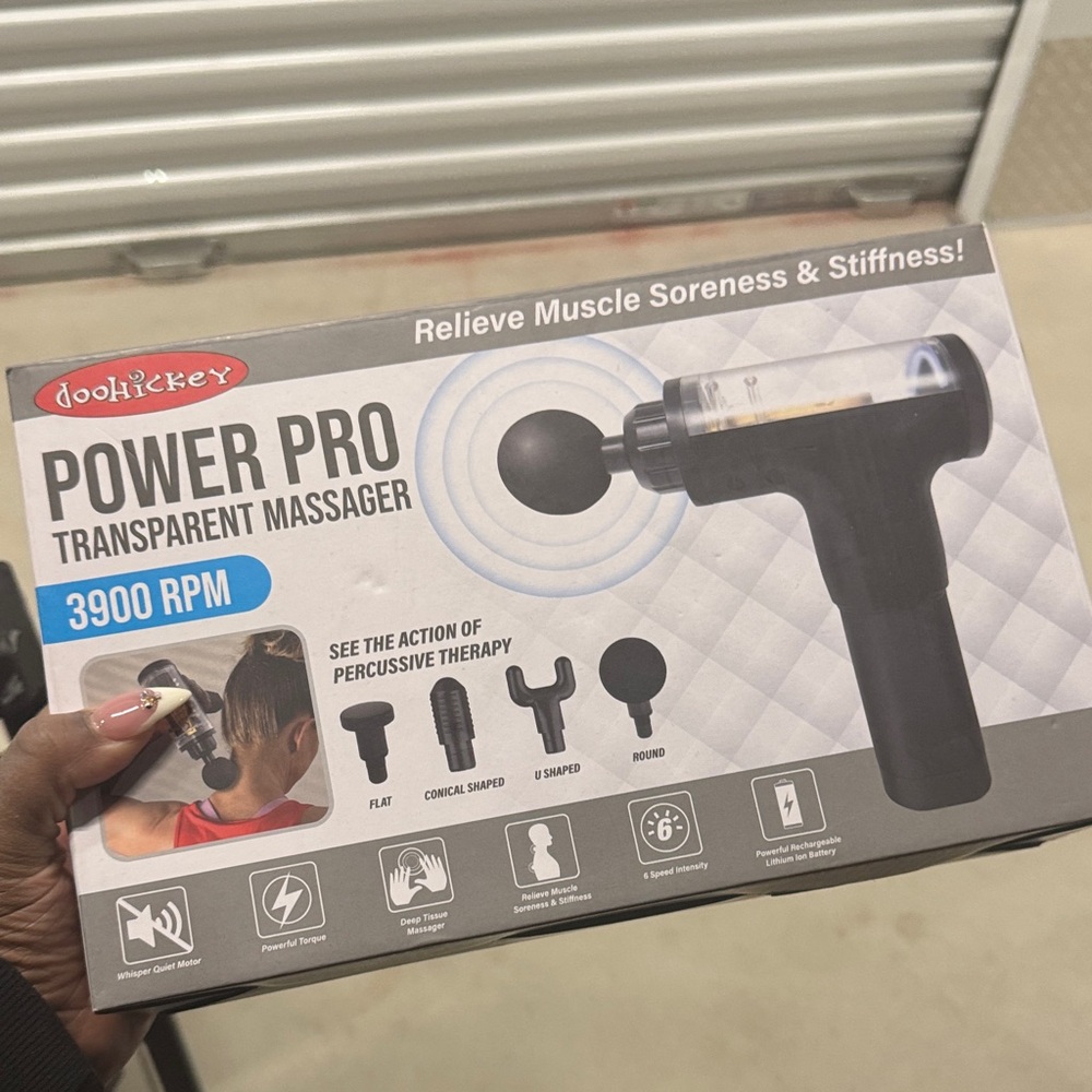 Power Pro Transparent Massager - Black